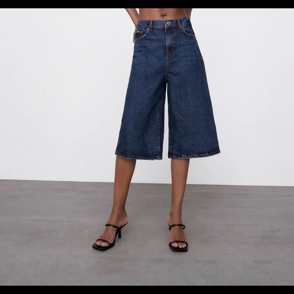 Zara The 7s Bermuda Culottes Shorts 